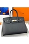 Hermes Birkin 30 Sellier Handmade Bag In Black Epsom Calfskin  Replica