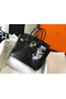 Hermes Birkin 30cm Bag In Black Embossed Crocodile Leather  Replica