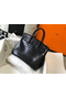 Hermes Birkin 30cm Bag In Black Embossed Crocodile Leather  Replica