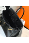 Hermes Birkin 30cm Bag In Black Embossed Crocodile Leather  Replica