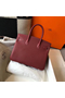Hermes Birkin 30cm Bag In Bordeaux Clemence Leather GHW  Replica
