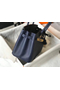 Hermes Birkin 30cm Bag In Dark Blue Clemence Leather GHW  Replica