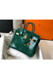 Hermes Birkin 30cm Bag In Green Embossed Crocodile Leather  Replica
