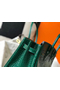 Hermes Birkin 30cm Bag In Green Embossed Crocodile Leather  Replica