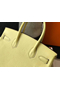 Hermes Birkin 30cm Bag In Jaune Poussin Clemence Leather GHW  Replica