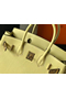 Hermes Birkin 30cm Bag In Jaune Poussin Clemence Leather GHW  Replica