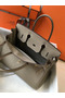 Hermes Birkin 30cm Bag In Tourterelle Clemence Leather GHW  Replica