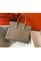 Hermes Birkin 30cm Bag In Tourterelle Clemence Leather GHW  Replica