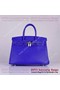 Hermes Birkin 30CM Tote Bag Blue Clemence Leather H6088 Silver  Replica