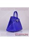 Hermes Birkin 30CM Tote Bag Blue Clemence Leather H6088 Silver  Replica