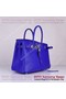 Hermes Birkin 30CM Tote Bag Blue Clemence Leather H6088 Silver  Replica