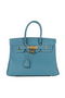Hermes Birkin 30CM Tote Bag Blue Original Leather H30 Gold  Replica