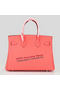 Hermes Birkin 30CM Tote Bag Light Red Original Leather H30 Silver  Replica