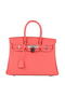 Hermes Birkin 30CM Tote Bag Light Red Original Leather H30 Silver  Replica