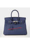 Hermes Birkin 30CM Tote Bag RoyalBlue Original Leather H30 Silver  Replica