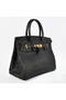 Hermes Birkin 30CM Tote Bags Black Crocodile Leather Gold  Replica