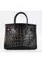 Hermes Birkin 30CM Tote Bags Black Crocodile Leather Gold  Replica