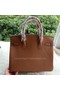 Hermes Birkin 30CM Tote Bags Brown Calfskin Leather BK30 Silver  Replica
