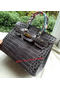 Hermes Birkin 30CM Tote Bags Croco Leather H30CO Grey  Replica