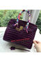 Hermes Birkin 30CM Tote Bags Croco Leather H30CO Purple  Replica