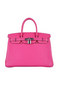 Hermes Birkin 30CM Tote Bags Light Rosy Grainy Leather Silver  Replica