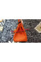 Hermes Birkin 30CM Tote Bags Litchi Leather H30LI Orange  Replica