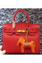 Hermes Birkin 30CM Tote Bags Litchi Leather H30LI Red  Replica