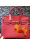 Hermes Birkin 30CM Tote Bags Litchi Leather H30LI Rose  Replica