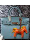 Hermes Birkin 30CM Tote Bags Litchi Leather H30LI Skyblue  Replica