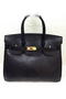 Hermes Birkin 30CM Tote Bags Lizard Leather H30LI Black  Replica