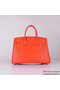 Hermes Birkin 30CM Tote Bags Orange Clemence Leather Silver  Replica