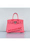 Hermes Birkin 30CM Tote Bags Pink Clemence Leather Silver  Replica