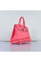 Hermes Birkin 30CM Tote Bags Pink Clemence Leather Silver  Replica
