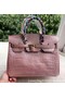 Hermes Birkin 30CM Tote Bags Pink Croco Leather BK30 Gold  Replica