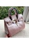 Hermes Birkin 30CM Tote Bags Pink Croco Leather BK30 Gold  Replica