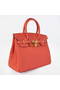 Hermes Birkin 30CM Tote Bags Pompadour Grain Leather Gold  Replica