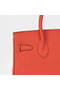 Hermes Birkin 30CM Tote Bags Pompadour Grain Leather Silver  Replica