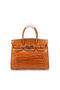 Hermes Birkin 30CM Tote Bags Wheat Iridescent Croco Leather Gold  Replica