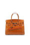 Hermes Birkin 30CM Tote Bags Wheat Iridescent Croco Leather Gold  Replica