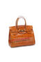 Hermes Birkin 30CM Tote Bags Wheat Iridescent Croco Leather Gold  Replica