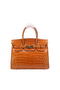 Hermes Birkin 30CM Tote Bags Wheat Iridescent Croco Leather Gold  Replica