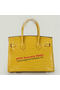 Hermes Birkin 30CM Tote Bags Yellow Iridescent Croco Leather Gold  Replica