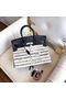 Hermes Birkin 35 Handbags Bag In De Camp Dechainee Toile  Replica