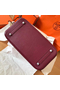 Hermes Birkin 35 Handmade Bag In Bordeaux Clemence Leather  Replica