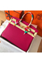 Hermes Birkin 35 Handmade Bag In Peach Clemence Leather  Replica