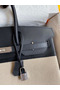 Hermes Birkin 35 Handmade Bag In Toile & Black Swift Leather  Replica
