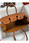 Hermes Birkin 35 Handmade Bag In Toile & Gold Swift Leather  Replica
