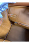 Hermes Birkin 35 Handmade Bag In Toile & Gold Swift Leather  Replica