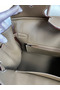Hermes Birkin 35 Handmade Bag In Toile & Taupe Clemence Leather  Replica
