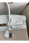 Hermes Birkin 35 Handmade Bag In Toile & White Clemence Leather  Replica